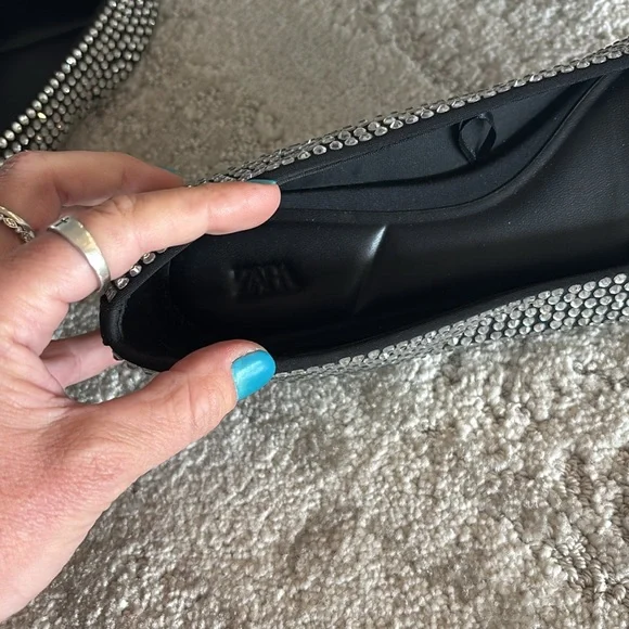 Zara Black and Silver Women's Flats Shoes - Picture 4 of 5